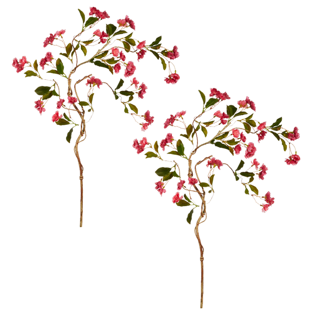 Raz Set of 2 35" Pink Cherry Blossom Branch Spring or Summer Decoration F4633104