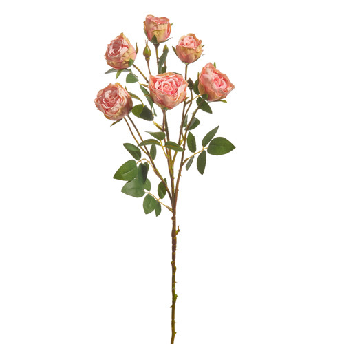 Raz 25.5" Peach Rose Spring Spray F4502226