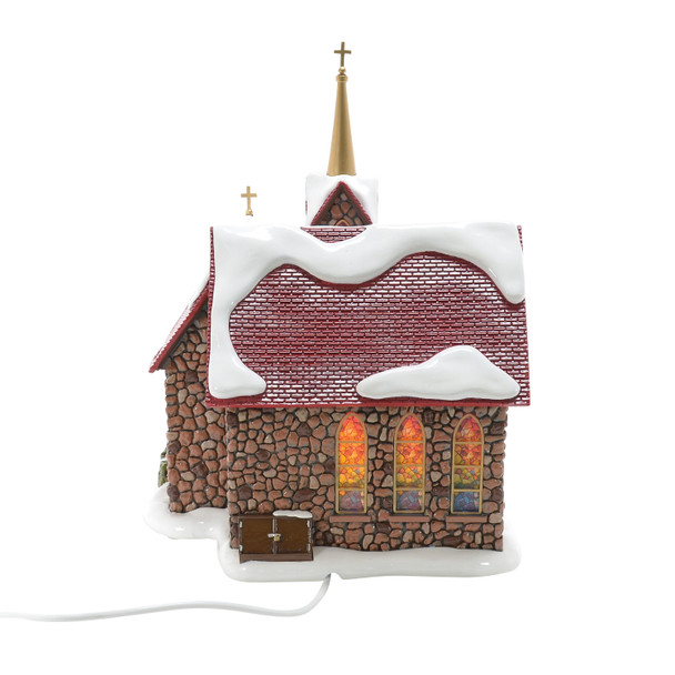 Department 56 Snow Village 50th Year Anniversary Chapel Of Abundant Grace Building 6018429 -3