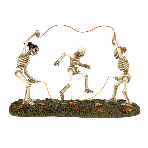 Department 56 Halloween Snow Village Bones Double Dutch Figure 6018420 -2