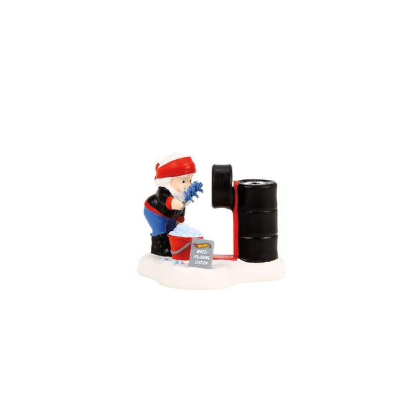 Department 56 North Pole Village Hot Wheels Detail Center Set of 2 Building and Figure 6014683 -4