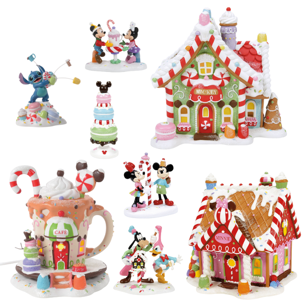 Department 56 Disney Village Mickey's Peppermint Village Full Set -2