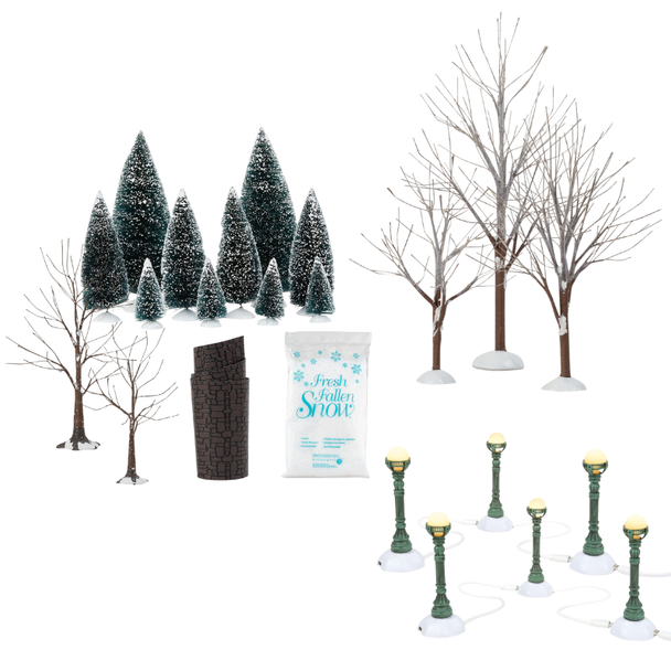 Department 56 Home Alone Village Accessory Bundle 