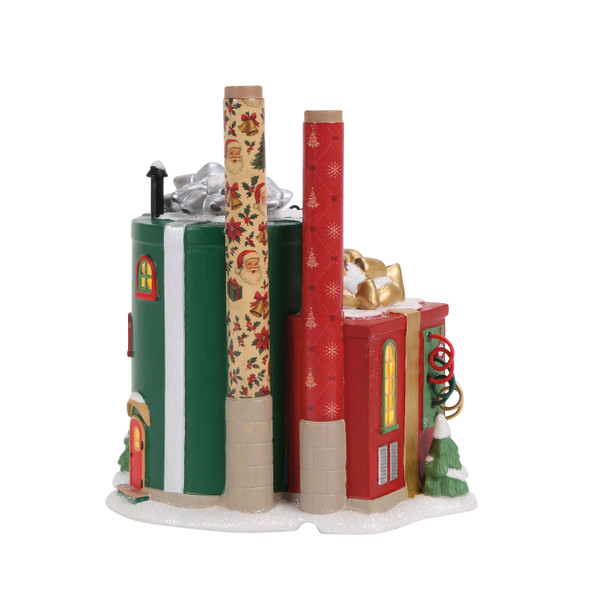 Department 56 North Pole Village First Edition Wrapping Paper Factory Building 6018362FE -2