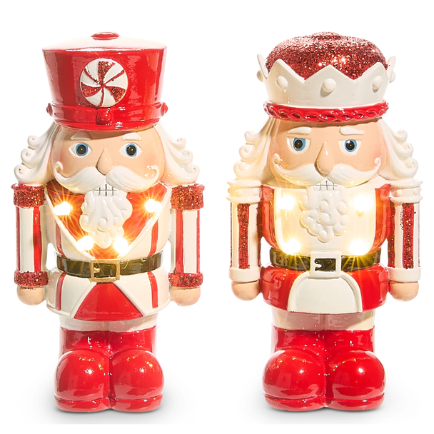 Raz 7" Lighted Nutcracker Figures Set of 2 4501639