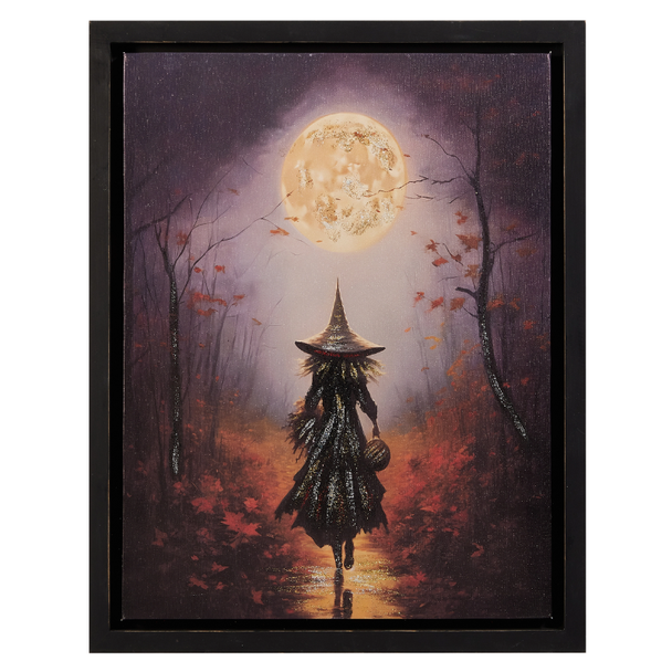 Raz 17.75" Spooky Nights Witching Hour Halloween Wall Art 4536573