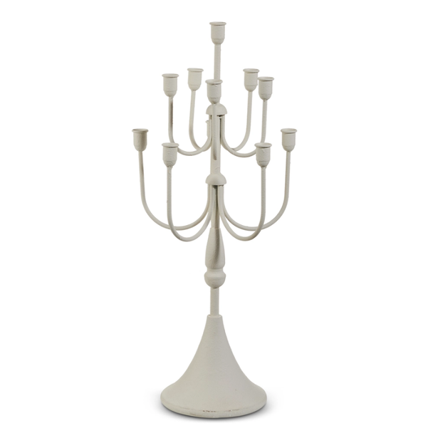 Raz 25.5" White Candelabra Christmas Decoration 4559213