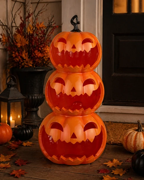 Raz 24" Stacked Jack-O-Lantern Halloween Home Decor 4612282-2