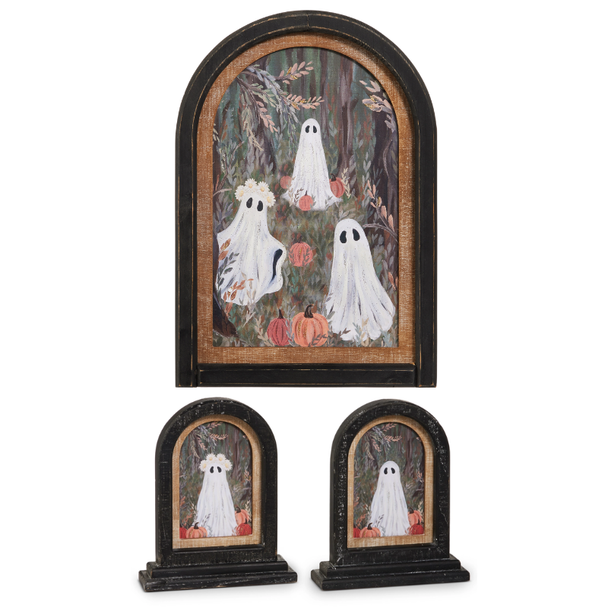 Raz 9.75" or 16.5" Haunted Forest Halloween Wall Art  -2