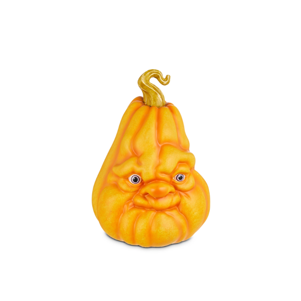 Raz 12" Pumpkin or 11.5" Gourd Old Man Face Halloween Decoration -2