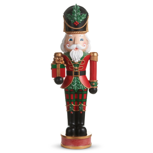 Raz 32" Large Plaid Nutcracker Christmas Decoration 4601611