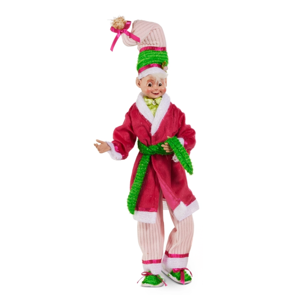 Raz 18" Neon Noel Pajama Posable Elf Christmas Decoration 4602318 -3