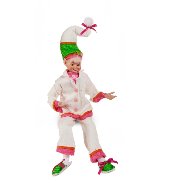 Raz 18" Neon Noel Pajama Posable Elf Christmas Decoration 4602318 -4