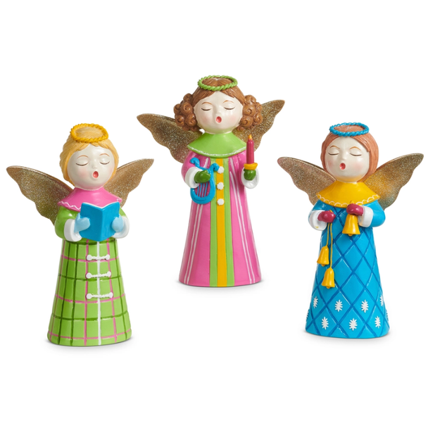 Raz 7" Set of 3 Choir Angel Christmas Decoration 4610455 -2