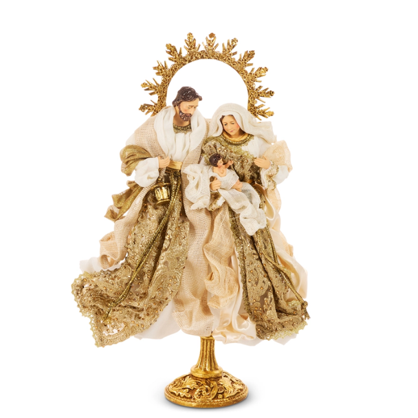 Raz 19" Holy Family on Pedestal Christmas Decoration 4610658