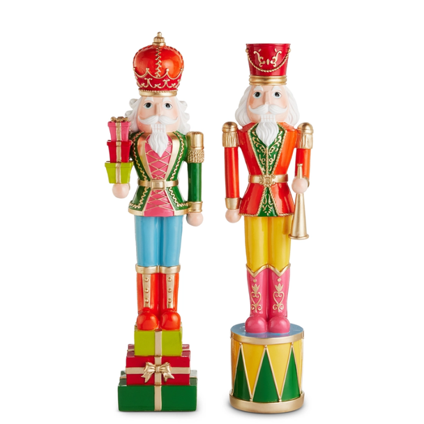 Raz 19.5" Set of 2 Jingle Bright Nutcrackers Christmas Decoration 4611750