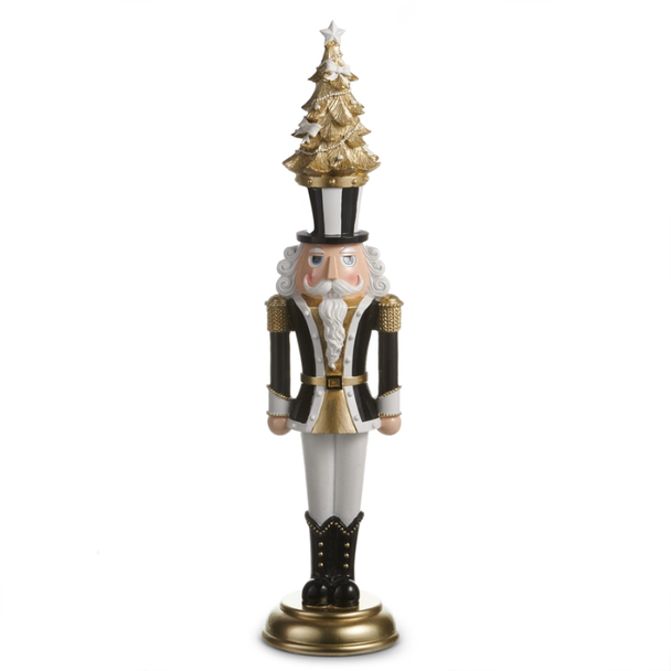 Raz 23.5" or 30" Black and Gold Nutcracker Christmas Decoration -3