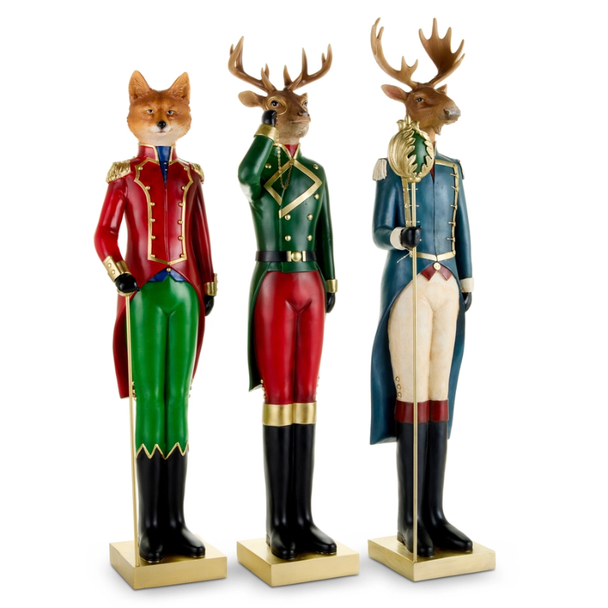 Raz 32" Set of 3 Woodland Soldier Christmas Decoration 4612187 -2