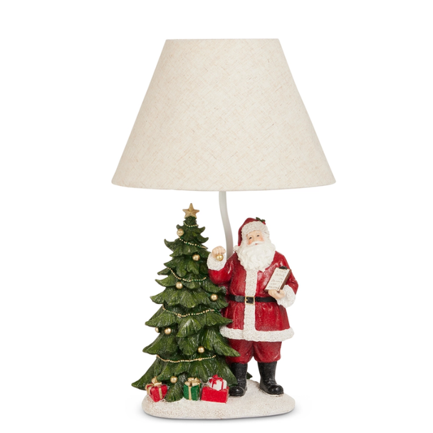 Raz 18.5" Checking It Twice Santa Christmas Lamp with Shade 4612268