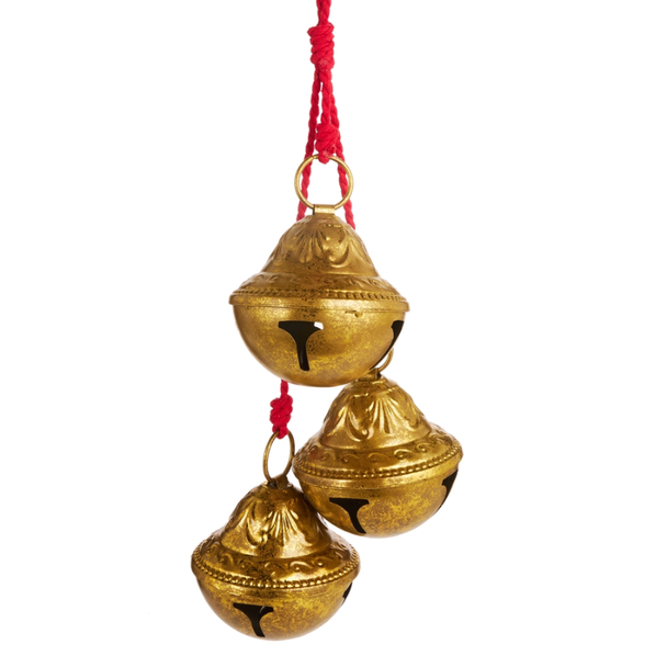 Raz 24" Hanging Gold Bells Christmas Decoration 4613631