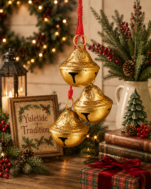 Raz 24" Hanging Gold Bells Christmas Decoration 4613631-2