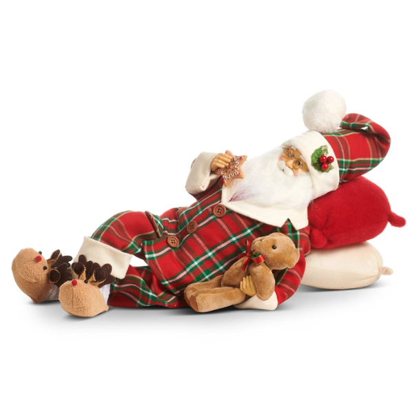 Raz 18" Goodnight Sleeping Santa Christmas Figure 4615573