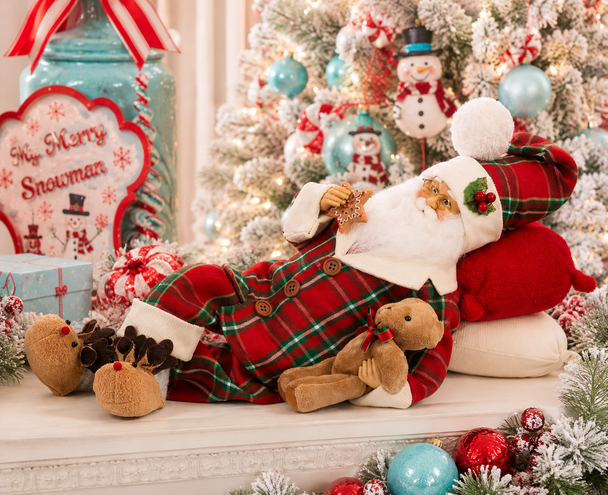 Raz 18" Goodnight Sleeping Santa Christmas Figure 4615573-2