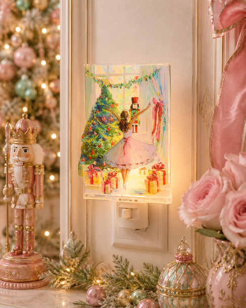 Raz 6" Twirl of the Season Ballet Layered Christmas Night Light 4619123-2