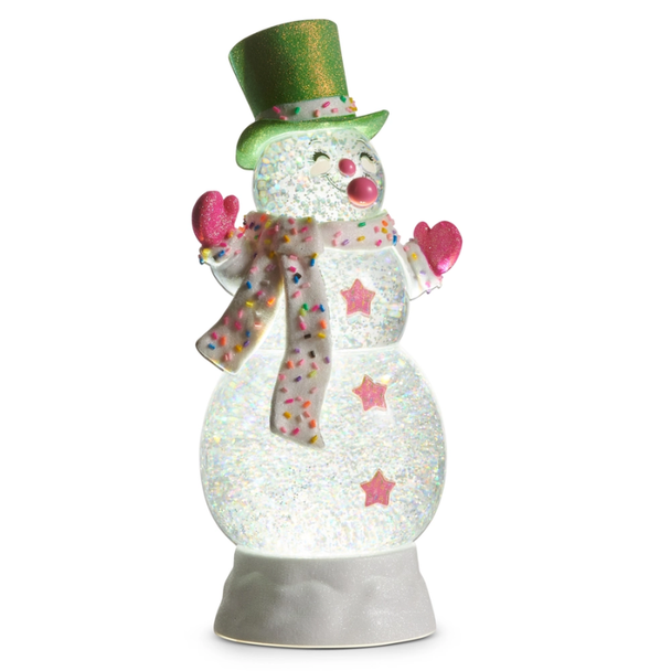 Raz 12" Bubblegum Blowin' Lighted Water Snowman Christmas Decoration 4619258 -2