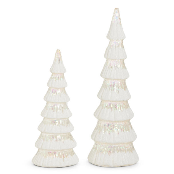 Raz Iridescent Snowy Trees Christmas Figure 4624676