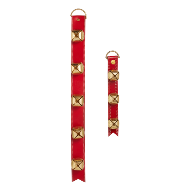 Raz 8.5" or 31.5" Red Sleigh Bell Strap Christmas Home Decoration