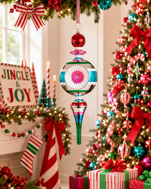 Raz 17.5" Vintage Oversized Reflector Christmas Ornament 4632787 - 2