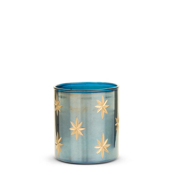 Raz 3.5", 5", or 8" Etched Blue Star Container Christmas Decoration -3