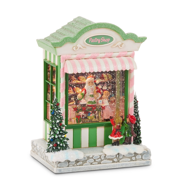 Raz 9" Treat Time Lighted Water Bakery Christmas Decoration 4640532
