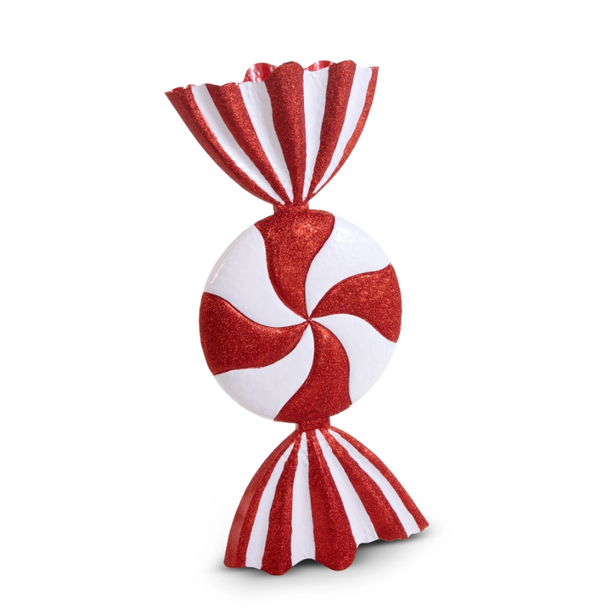 Raz Square or Round Peppermint Candy Christmas Decoration -3