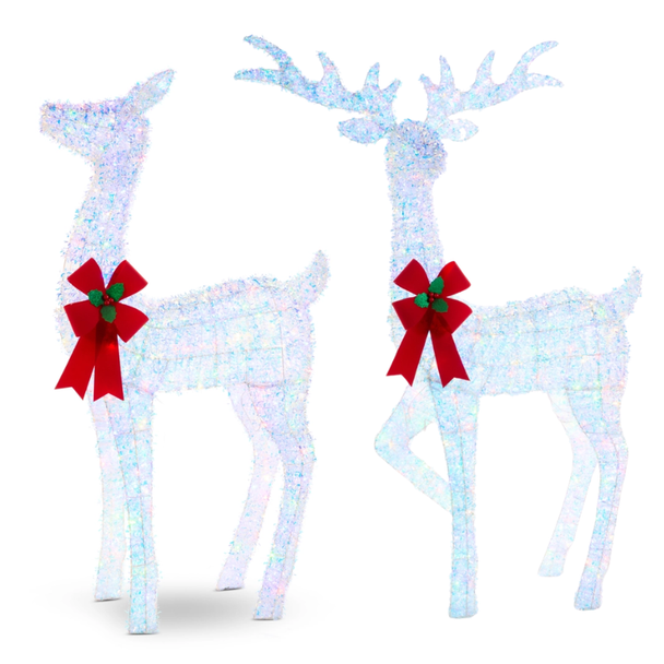 Raz Lighted White Doe or Stag Outdoor Christmas Decoration