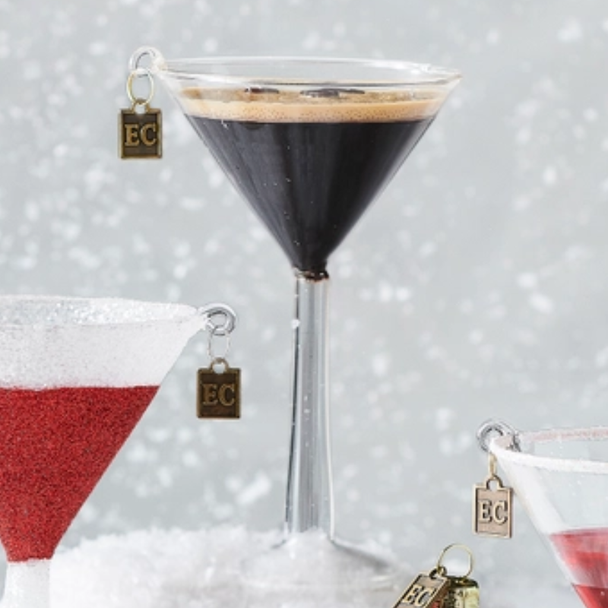 Raz Eric Cortina 5.5" Chocolate Espresso Martini Glass Christmas Ornament 4553121