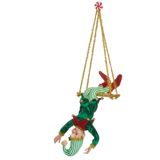 Raz 23" Holiday Trapeze Posable Elf Christmas Ornament 4602312 -3