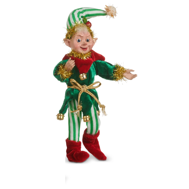 Raz 8" Holiday Spectacular Posable Elf Ornament 4602313 -4