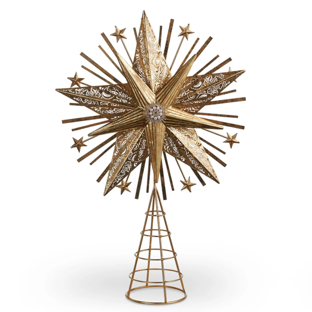 Raz 21.5" Starburst Christmas Tree Topper 4610535 -2