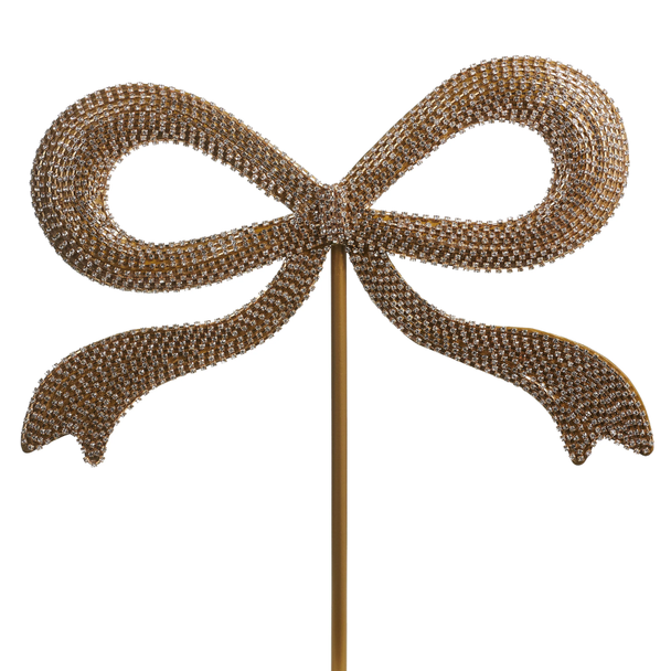 Raz 15.5" Gold Jewel Bow Christmas Tree Topper 4613548