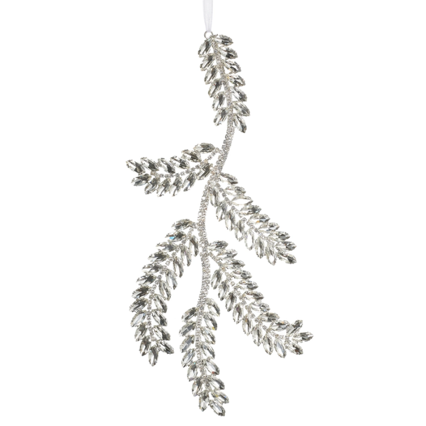 Raz 10" Clear Jewel Pine Branch Christmas Ornament 4613616