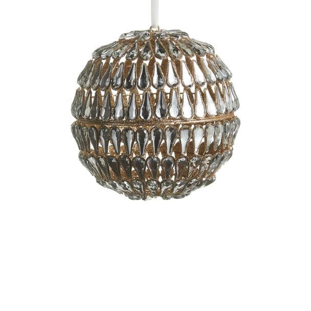 Raz 5" or 6.5" Jewel Ball Christmas Ornament -3