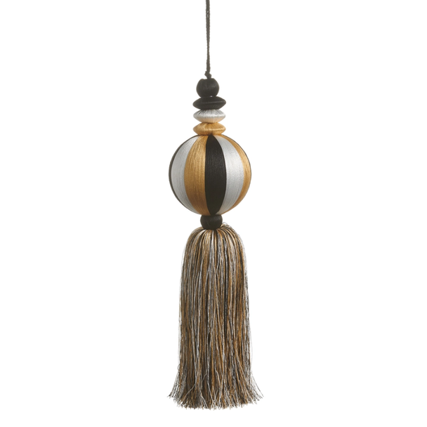 Raz 3" or 4" Champagne Yarn Tassel Ball Christmas Ornament -2