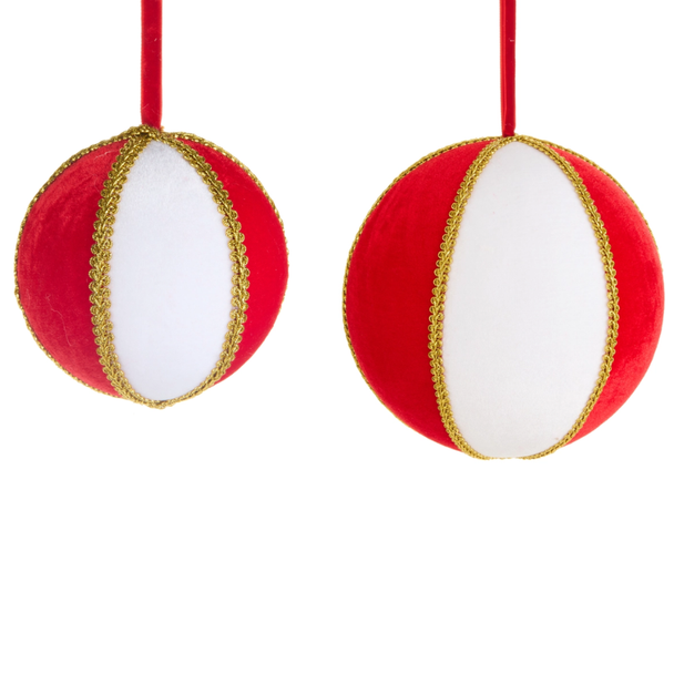 Raz 5" or 8" Red and White Stripe Christmas Ornament