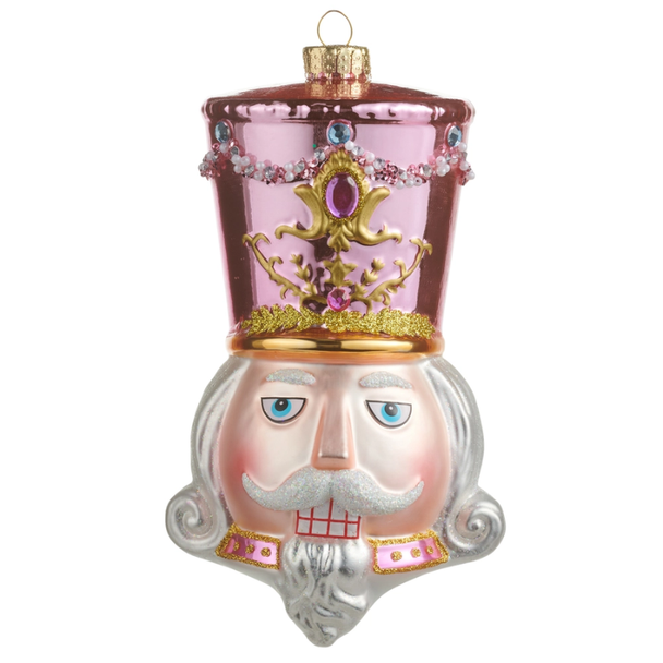 Raz 7.25" Pink Nutcracker Head Christmas Ornament 4652975