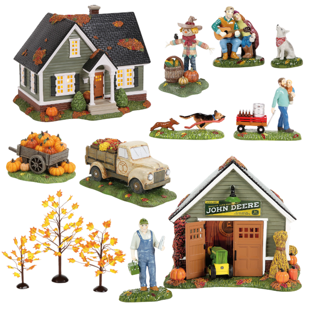 Department 56 Fall Village Plus Accessories Bundle