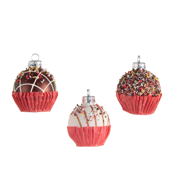 Raz 2.25" Set of 3 Bonbon Glass Christmas Ornament 4657711