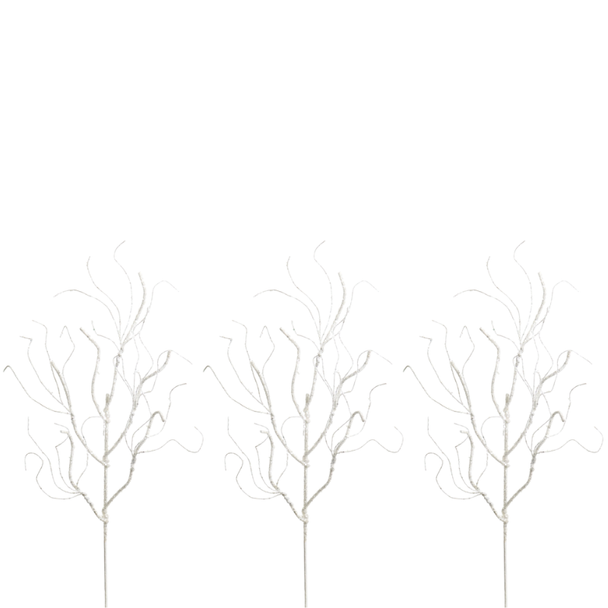 Raz 30" Set of 3 Glittered White Branch Christmas Tree Accessory F4606705