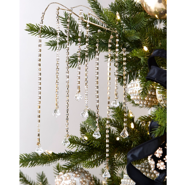 Raz 37" Gold Rhinestone and Jewel Christmas Tree Spray F4617591